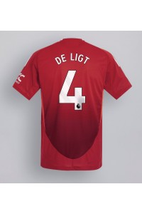 Manchester United Matthijs de Ligt #4 Fotballdrakt Hjemme Klær 2024-25 Korte ermer